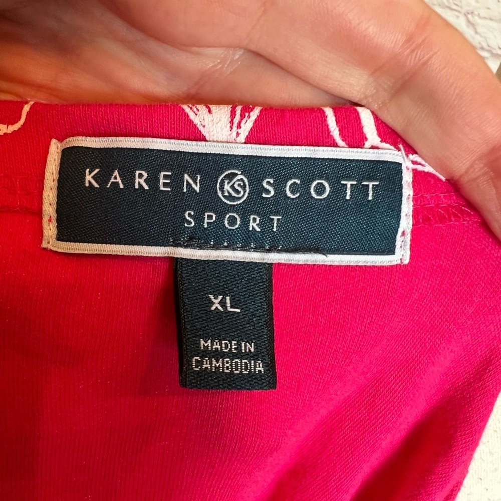 Karen Scott Sport Floral Midi Shirtdress - Picture 7 of 7
